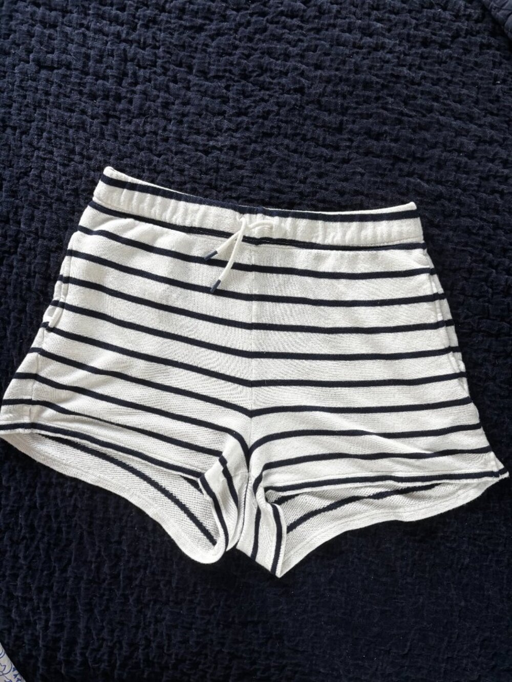 2 pc Beachy Terry Set White/Navy Stripe - Vineyard Vines